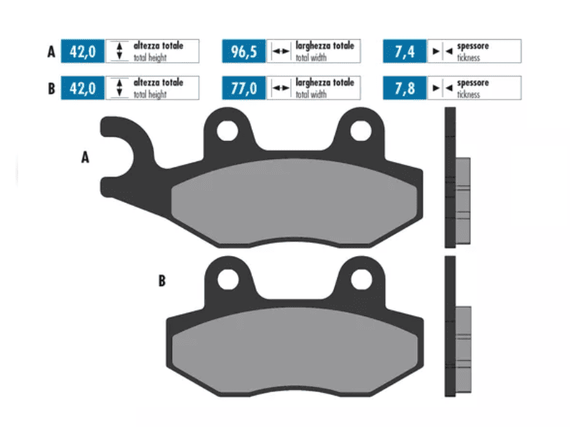 P174.2063 Pastiglie freno Polini sinterizzato Peugeot Vivacity 125, COD: P174.2063