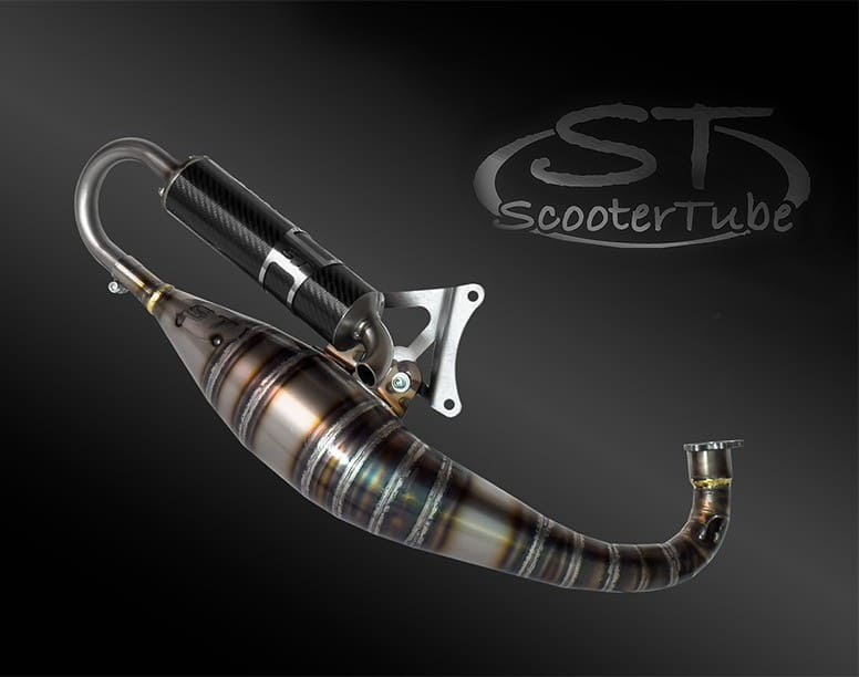 Marmitta ST-70R Carbon per Minarelli Orizzontale cilindri Stage6 R/T 70cc - Scooter Tube