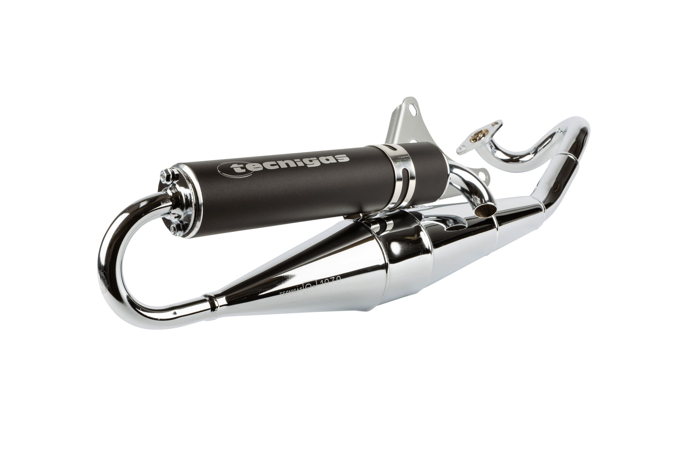 TG0609250-RCR Marmitta Tecnigas NEXT R, cromo, Peugeot Ludix 50, con omologazione, COD: TG0609250-RCR