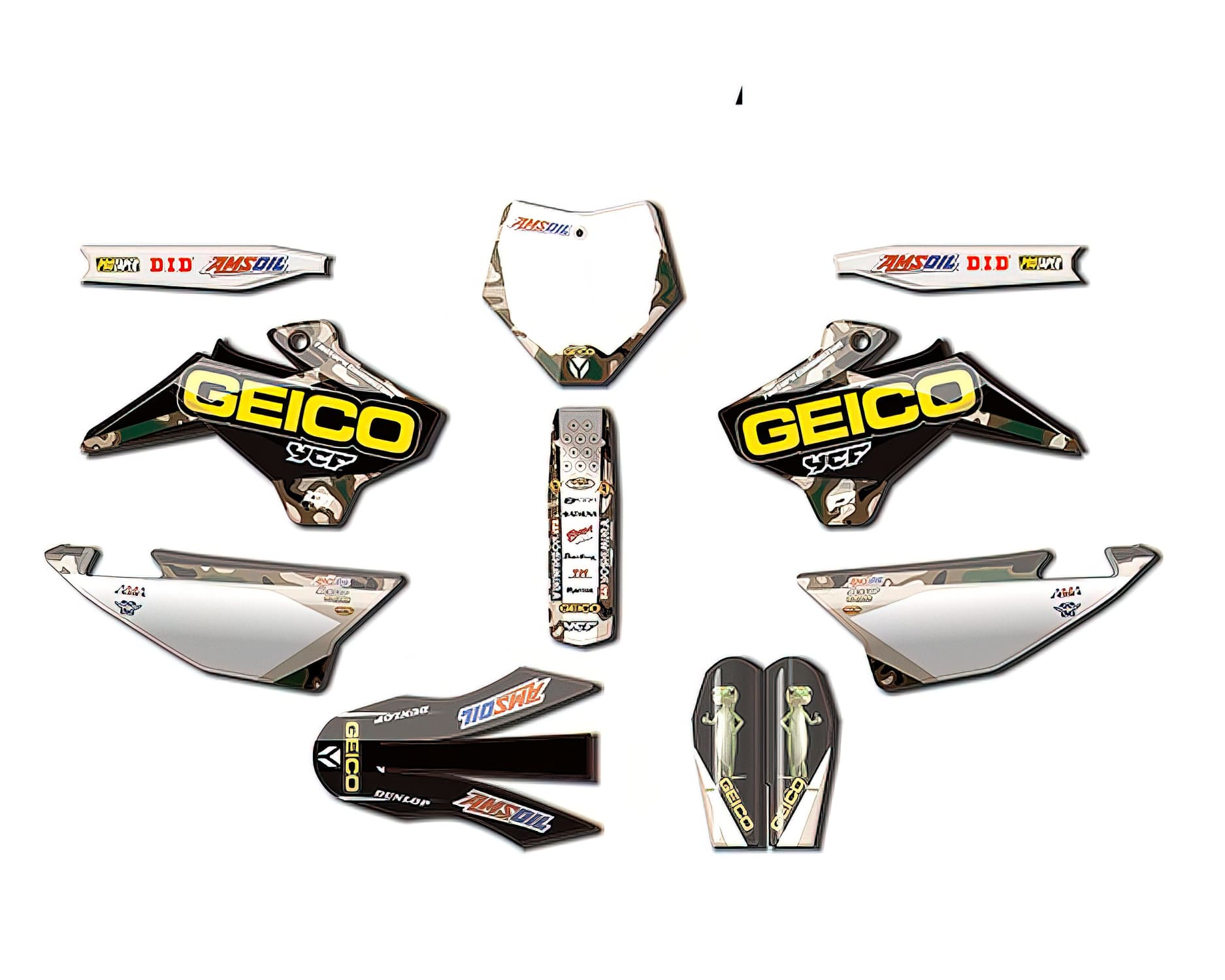 MB20-90-103 Kit Deco Geico Camo D'cor Pit Bike / Dirt Bike