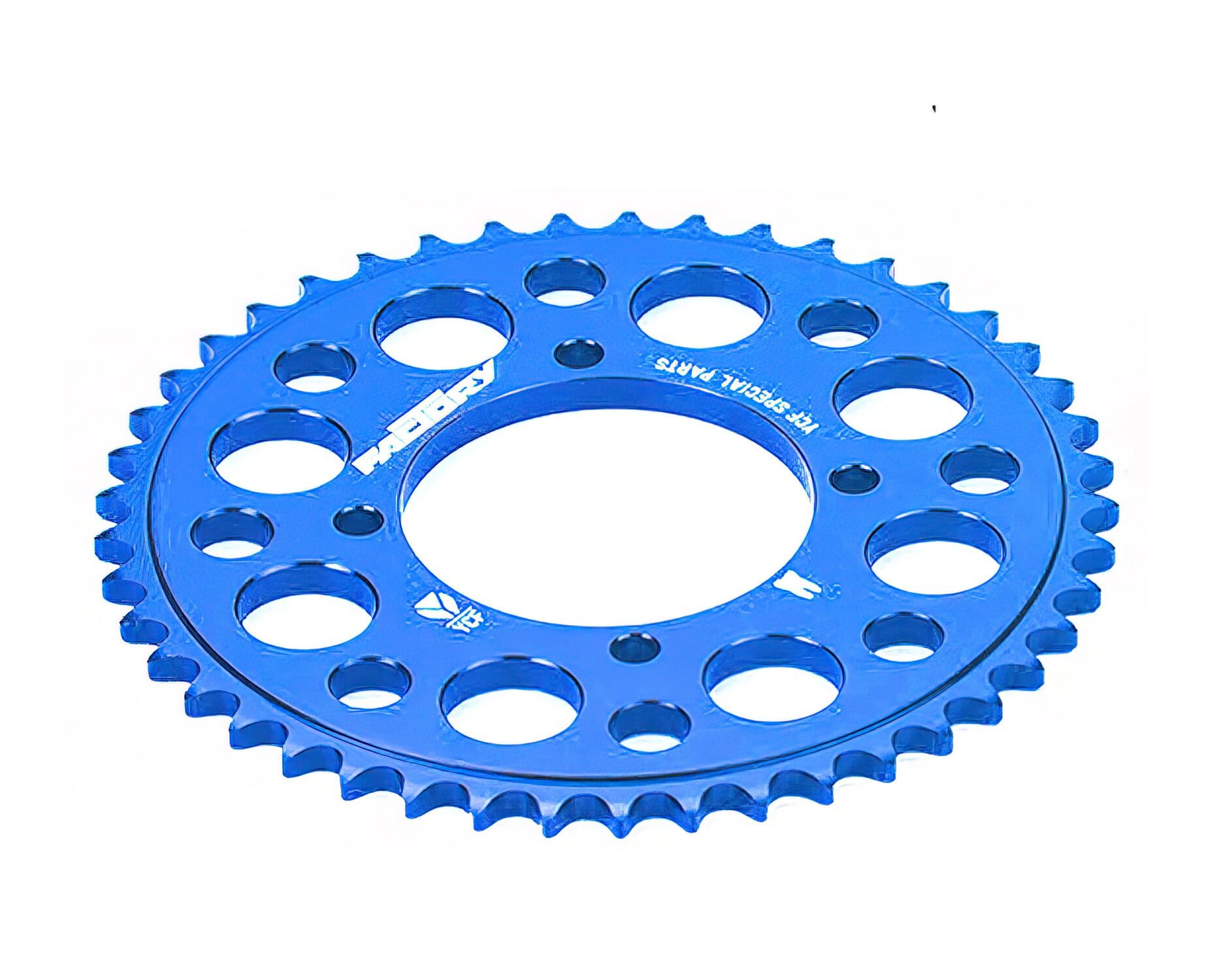 MBCA06R.39BL Corona alluminio CNC 420 - 39 denti - 4 viti YCF Pit Bike blu, COD: MBCA06R.39BL