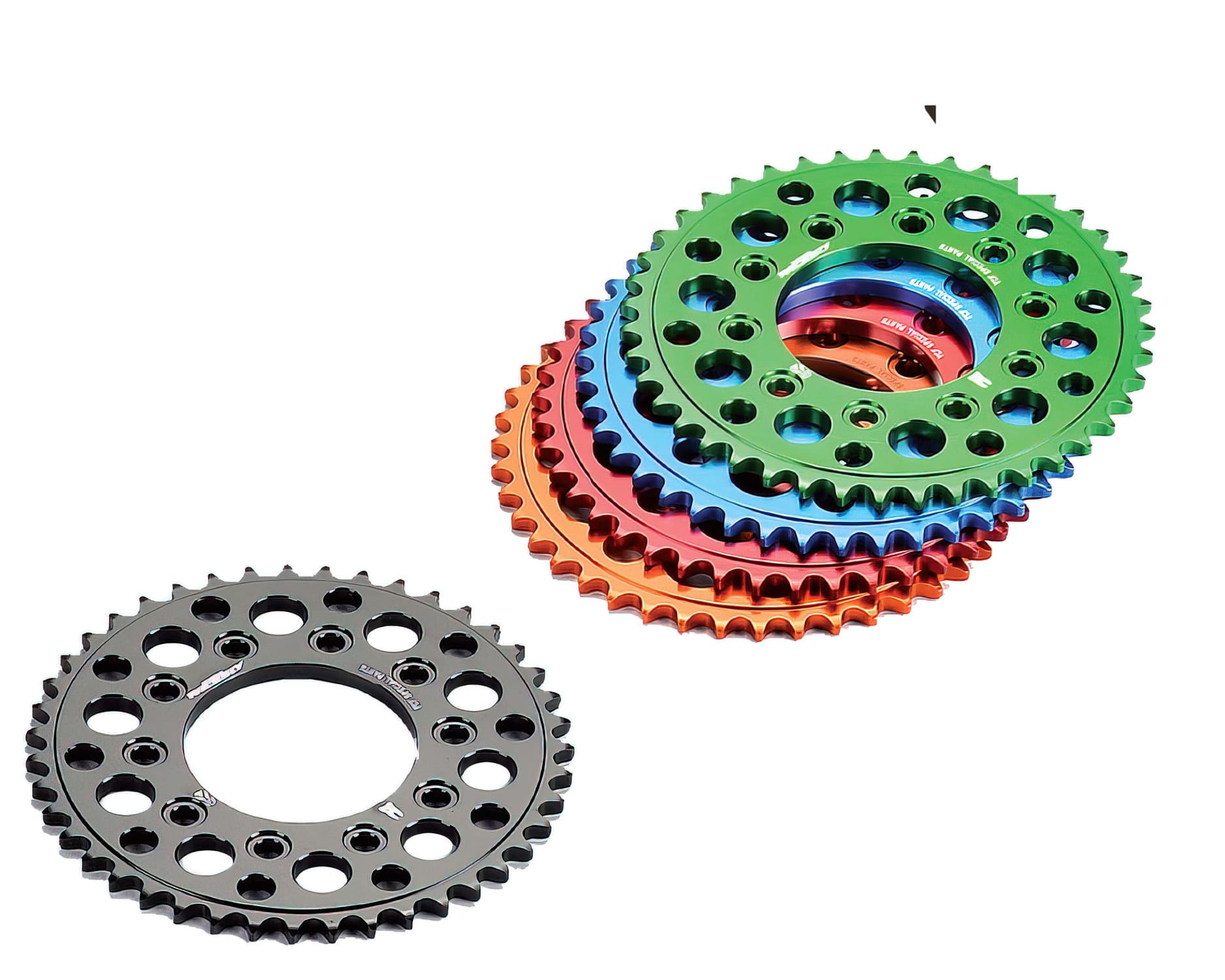 MBCA16R.45SI Corona alluminio CNC 420 - 45 denti - 5 viti YCF Pit Bike argente, COD: MBCA16R.45SI