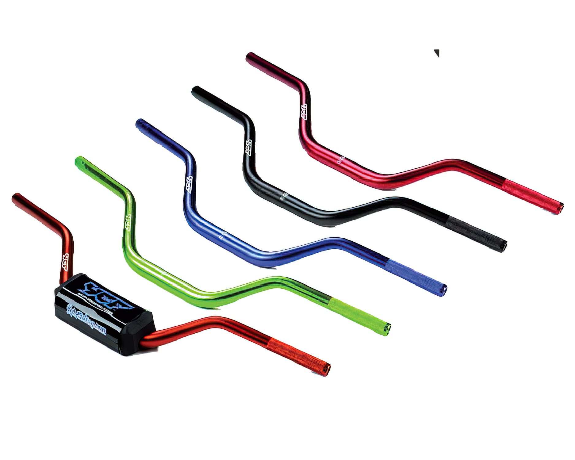 MBGASB/SI Manubrio alluminio Fatbar d.22mm con pad YCF Pit Bike / Dirt Bike argente, COD: MBGASB/SI