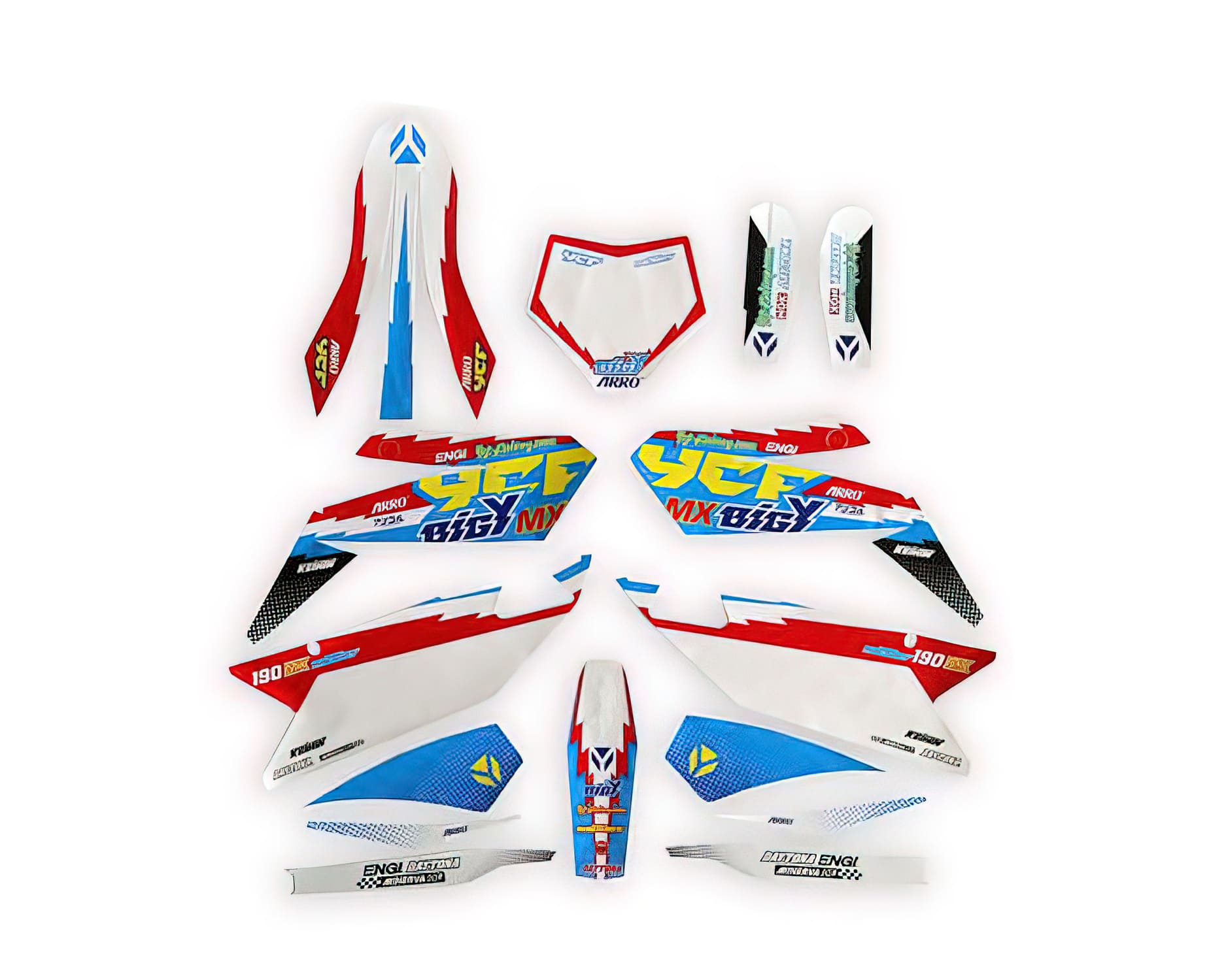 MBKDBIGYD190MX2018 Kit Deco Pit Bike YCF Bigy Factory Daytona 190cc MX 2018