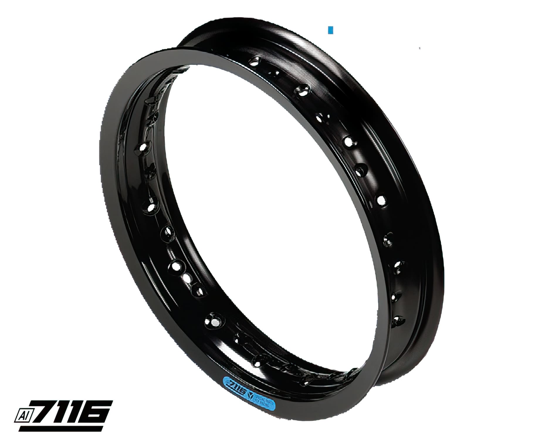 YCF-110-1101-017 Cerchione anteriore / posteriore alluminio 7116 12x2,50 nero Pit Bike / Dirt Bike, COD: YCF-110-1101-017