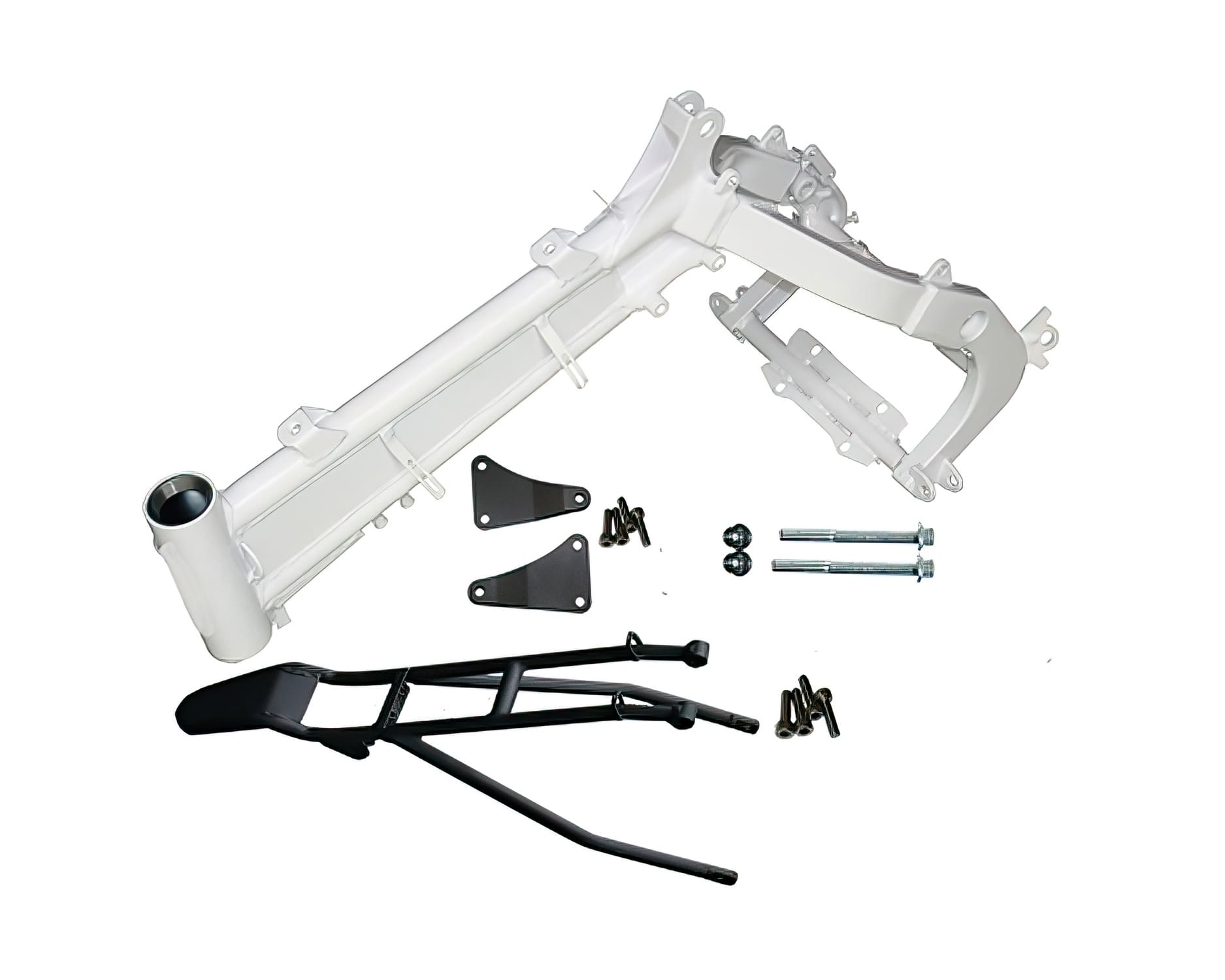 YCF-110-181-03/WH Telaio completo bianco per braccio osc. asse de 12mm Pit Bike YCF Pilot 125cc, COD: YCF-110-181-03/WH