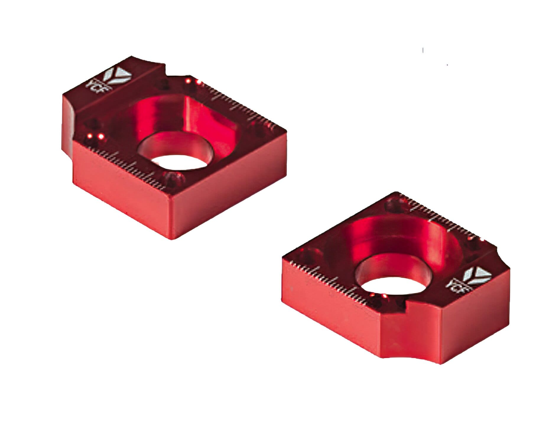 YCF-TC07/RD Tendicatena alluminio CNC braccio acciaio d.15mm rosso YCF Pit Bike