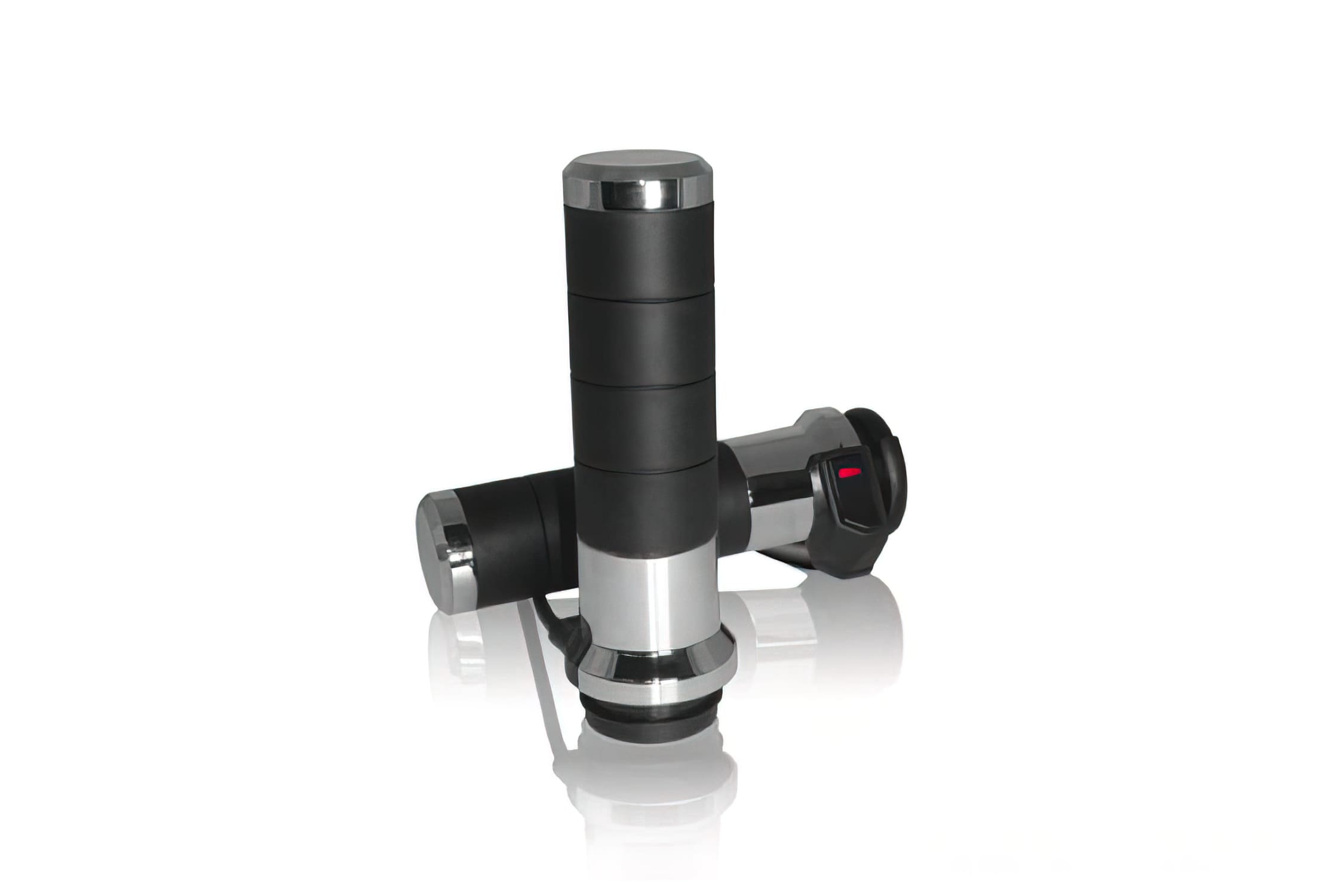 KO-AX068M00 Koso Titan-X Heated Grips Chrome with Integrated Switch Harley Davidson with Electric Throttle Control