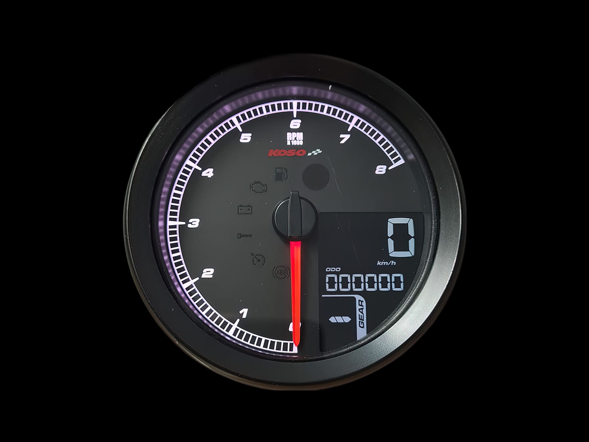 KO-BA051230 Contachilometri Koso nero Harley Davidson HD / XL-883 / XL-1200 / Dyna / Softail dopo 2011, COD: KO-BA051230