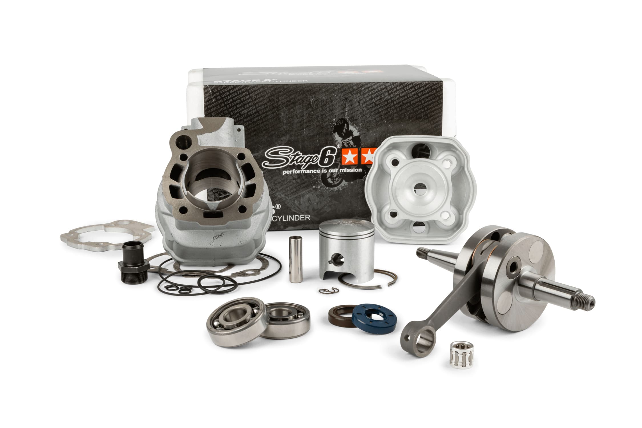 S6-7118820/PACK2 Pacco Gruppo Termico Albero Motore 88cc Stage6 Streetrace Corsa 45mm Minarelli AM6, COD: S6-7118820/PACK2