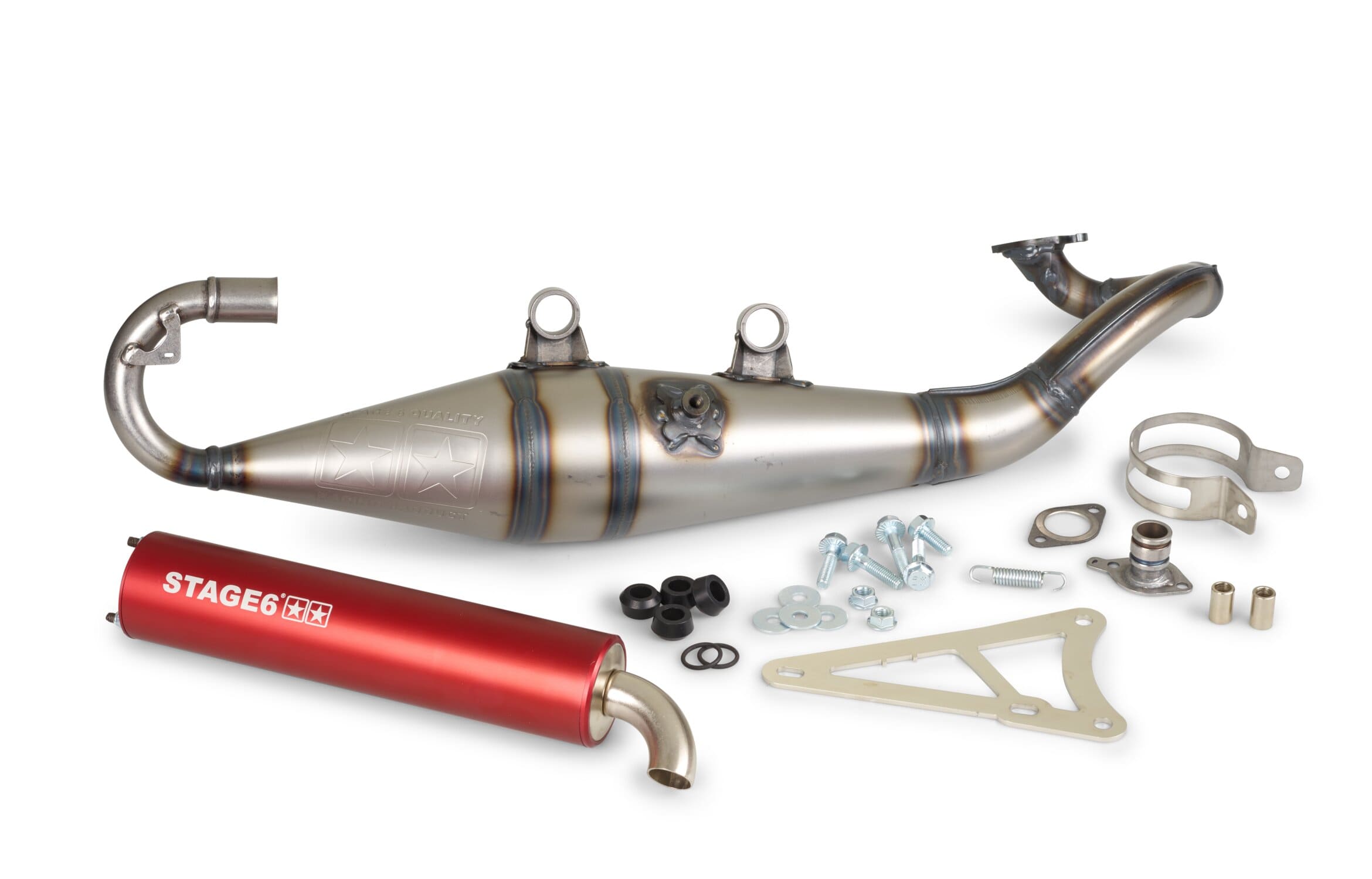 s6-9116604/re marmitta stage6 pro replica mkii rosso minarelli orizzontale tutti i modelli, COD: S6-9116604/RE