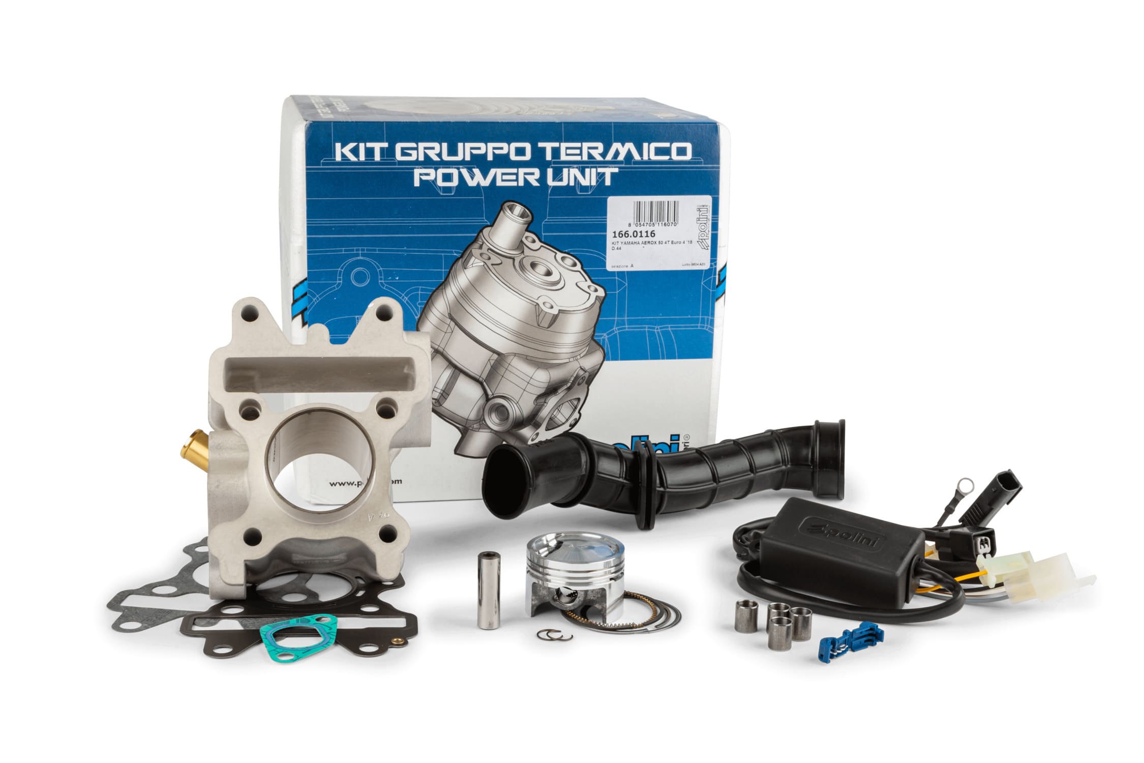 P166.0116 Gruppo Termico d.44mm con CDI Polini Alu 66cc Yamaha 50cc 4T iGet Euro 4, COD: P166.0116