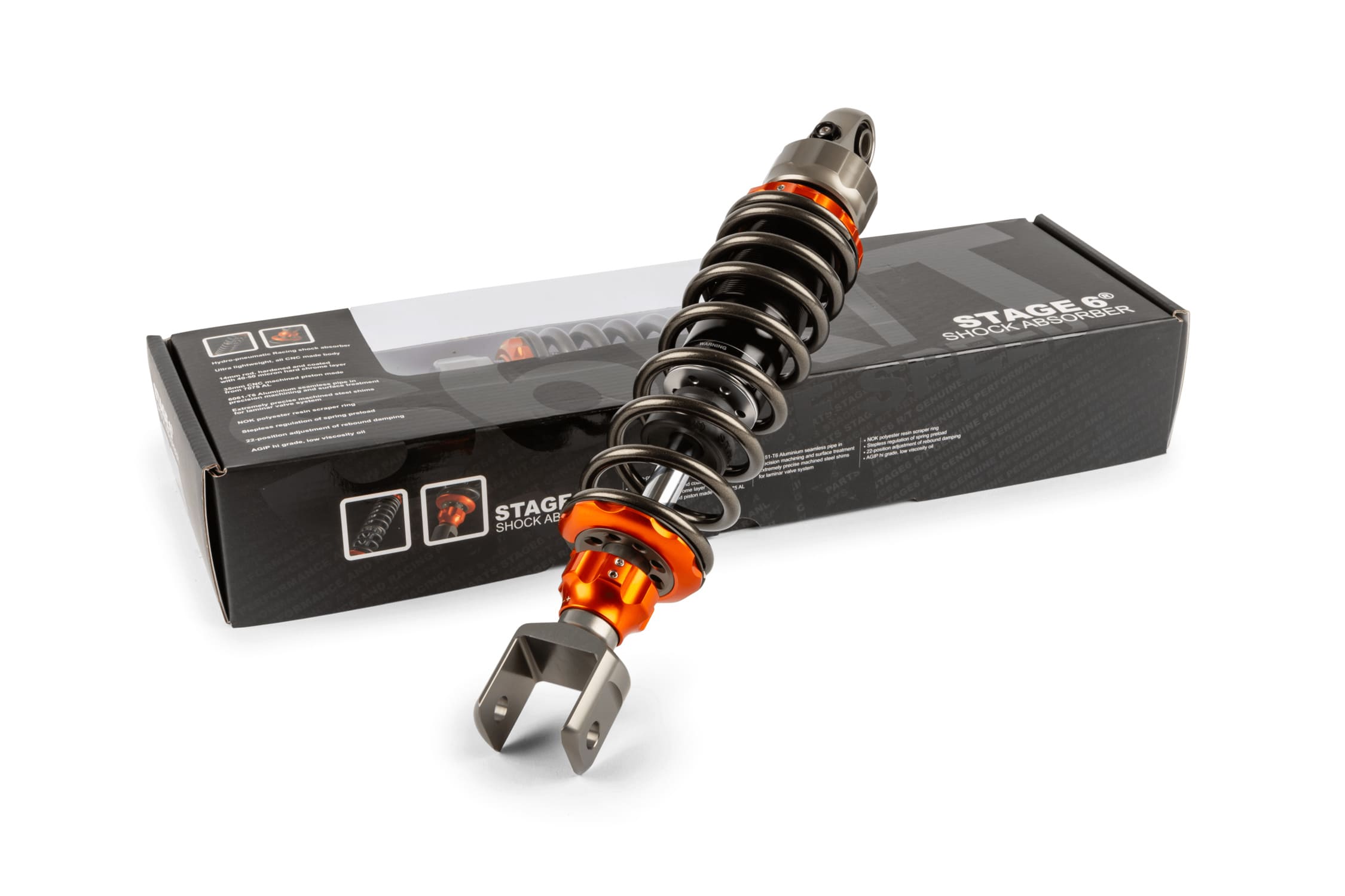 S6-14614006 Ammortizzatore Stage6 R/T Replica Aprilia SR Factory - duro anodizzato, COD: S6-14614006