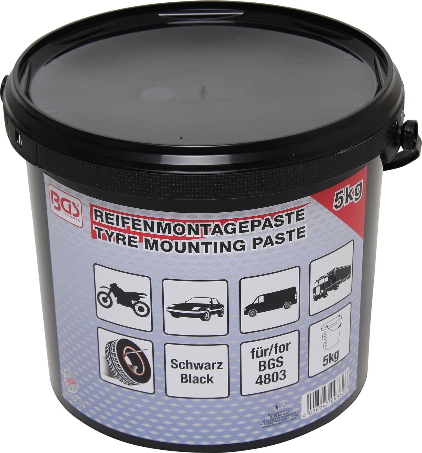 BGS9382 Pasta per montaggio pneumatici BGS nero 5 kg, COD: BGS9382