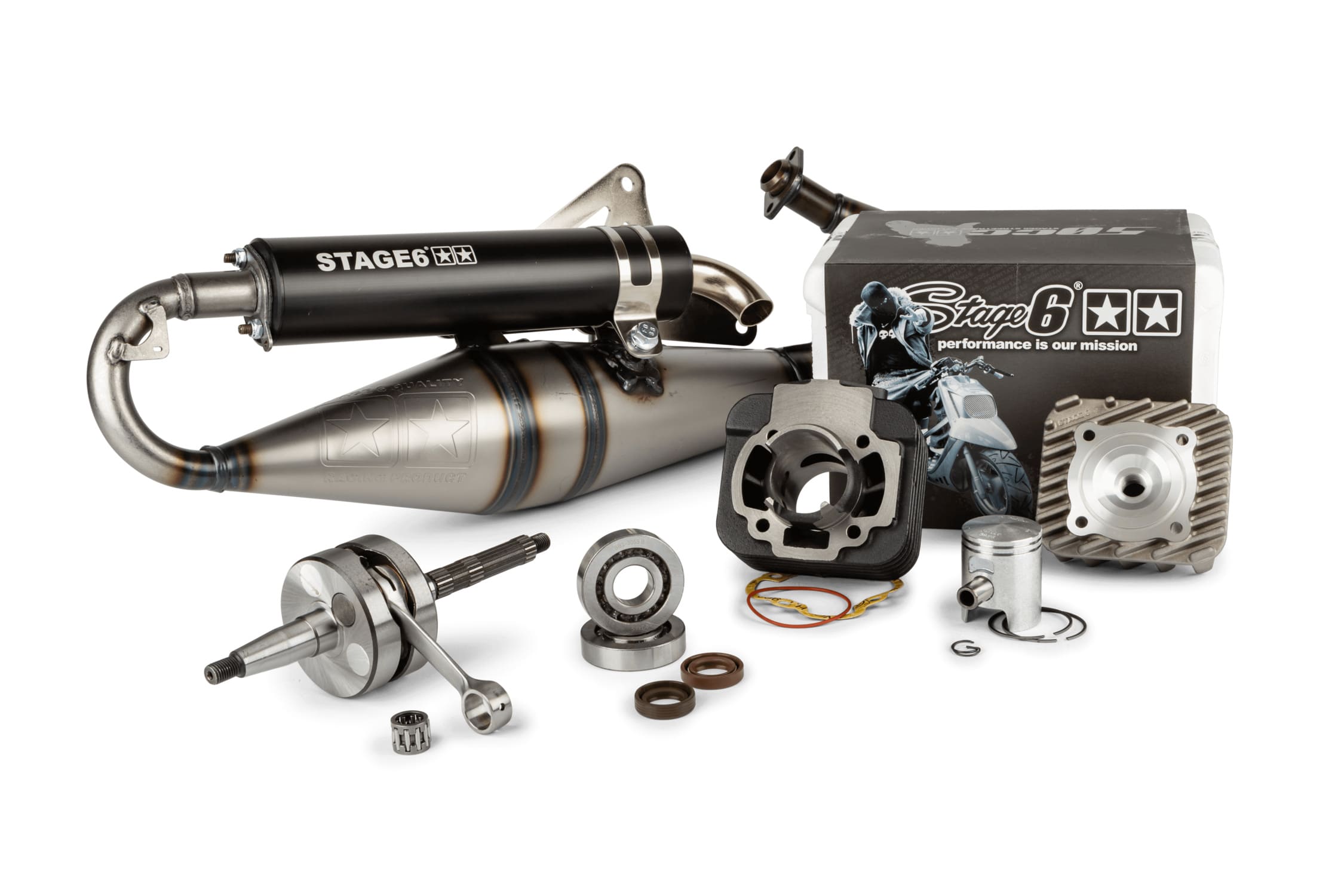 S6-7114010/PACK2 Kit motore Stage6 Streetrace ghisa 50cc Piaggio AC, COD: S6-7114010/PACK2