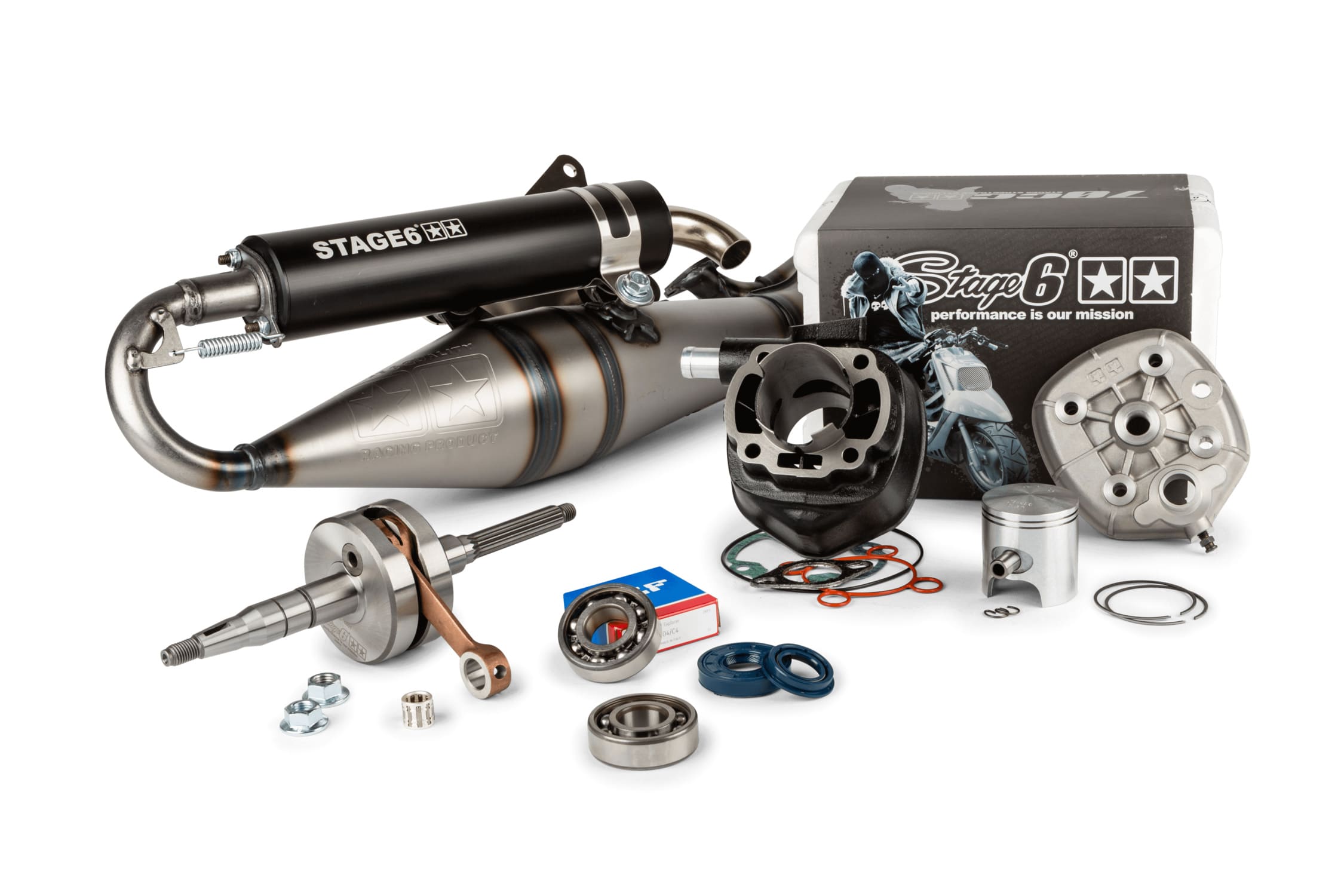 S6-7216651/PACK2 Kit motore Stage6 70cc Streetrace ghisa Minarelli orizzontale LC