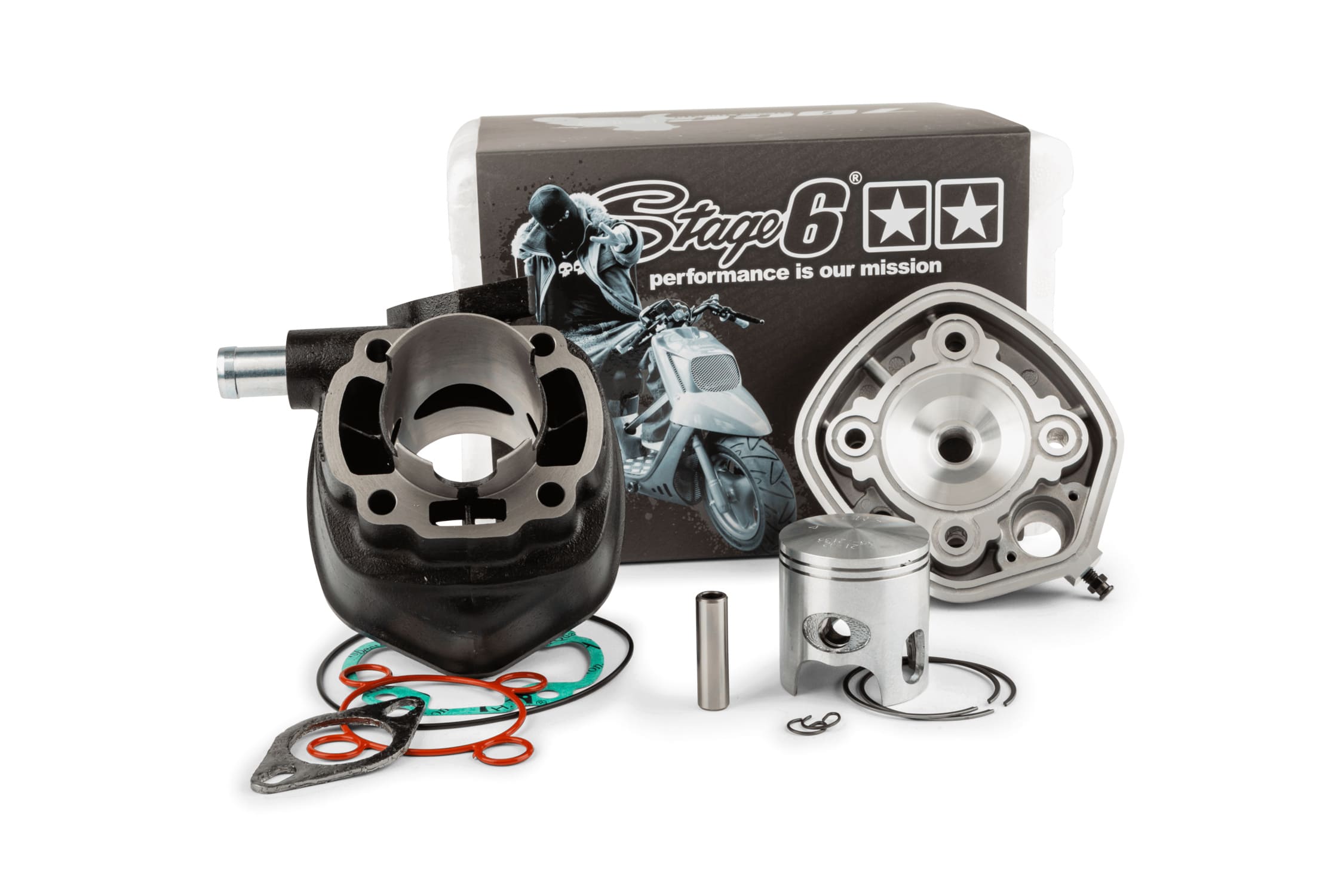 S6-7216651 Gruppo Termico Stage6 STREETRACE 70cc, Ghisa grigia, d=47mm, Minarelli orizzontale, COD: S6-7216651