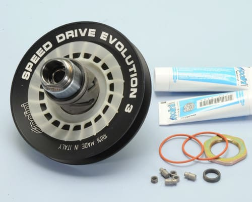 244,0573 Piaggio-Gilera driven pulley kit in alloy.