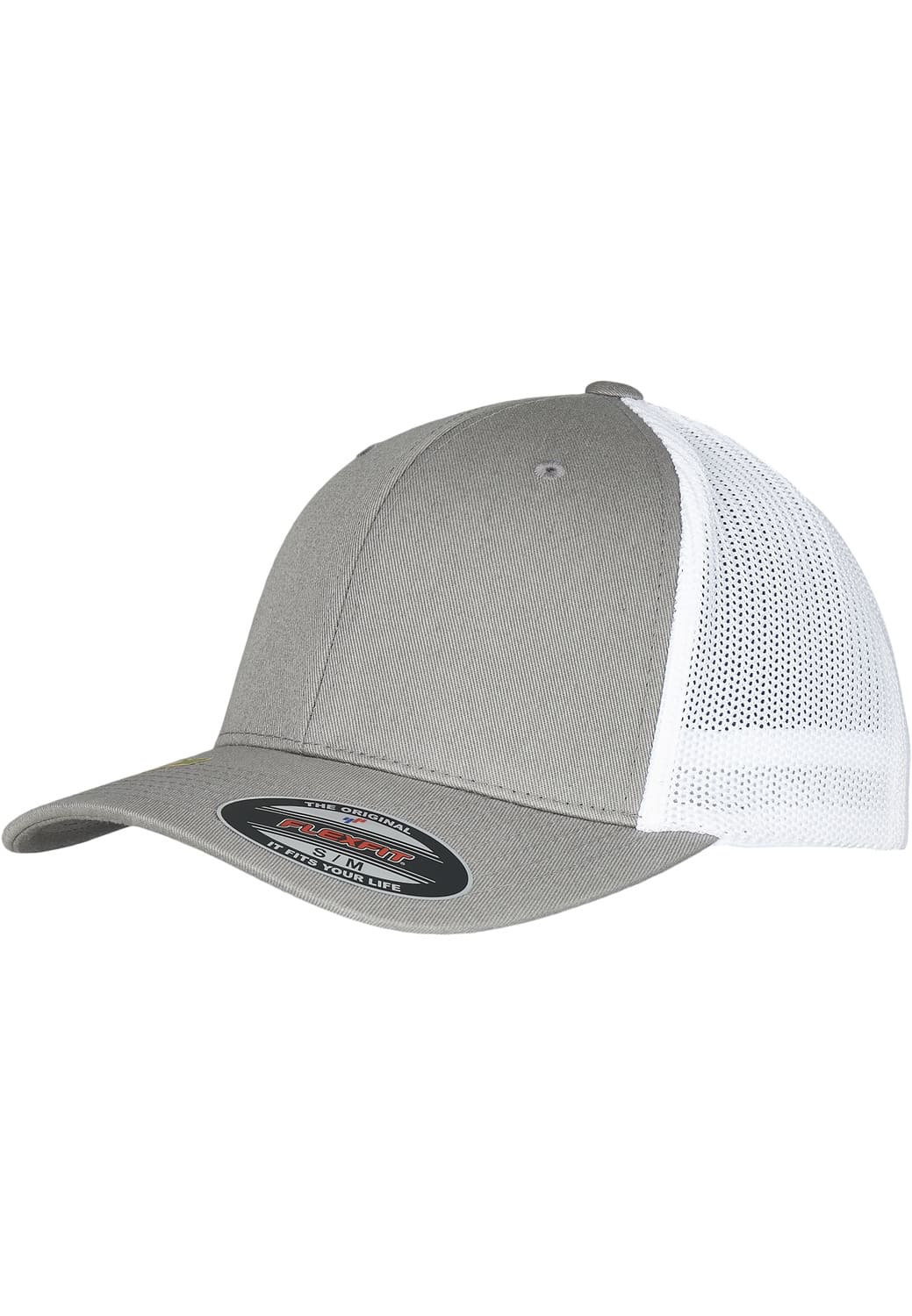 FF-6511RM-01219-0053 Cappellino trucker Recycled Mesh Flexfit grigio/bianco S/M