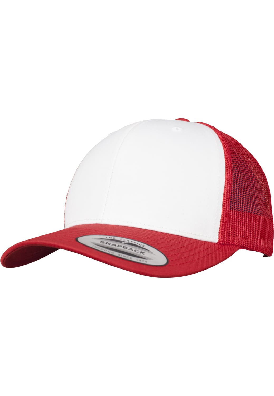 FF-6606CF-00494-0050 Cappellino trucker Retro Front Bianco Flexfit rosso/bianco/rosso