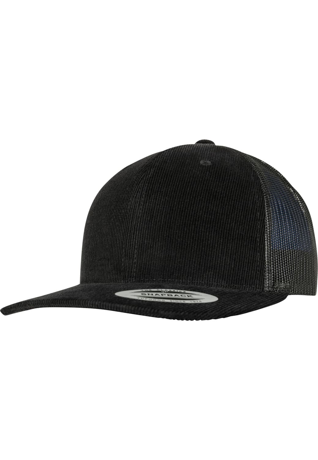 FF-6606CT-00007-0050 Corduroy Retro Flexfit black trucker cap