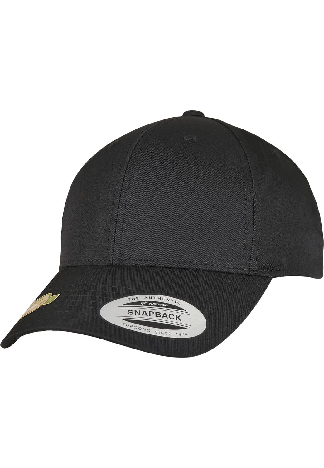 FF-7706RS-00007-0050 Black Recycled Poly Twill Flexfit snapback cap