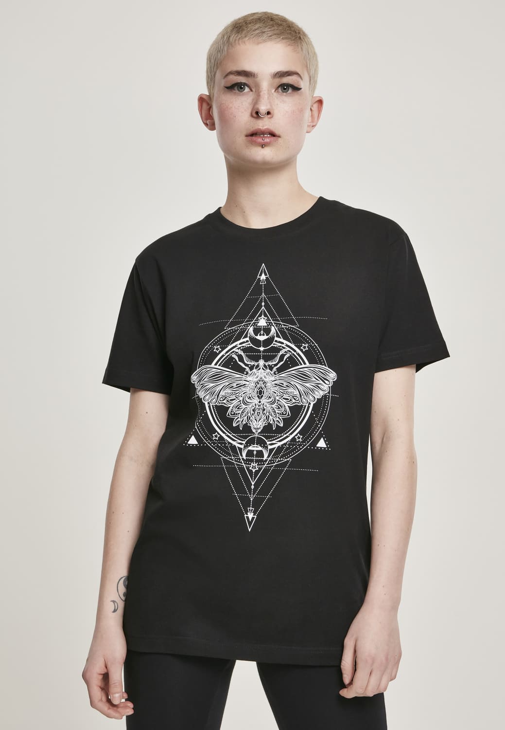 MT1036-00007-0060 T-shirt Moth donna nero XXL