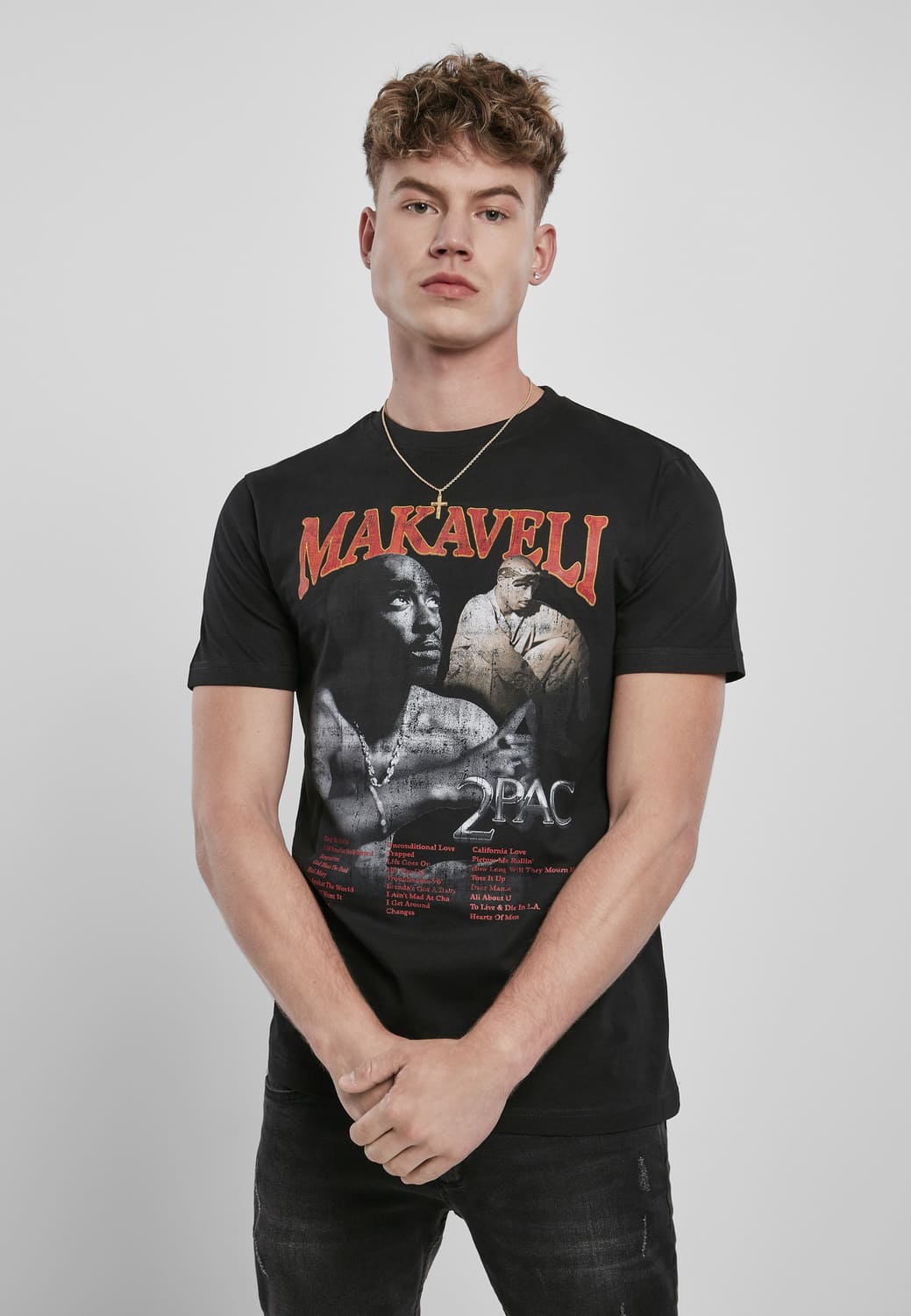 MT1318-00007-0060 T-shirt Tupac Makaveli nero XXL