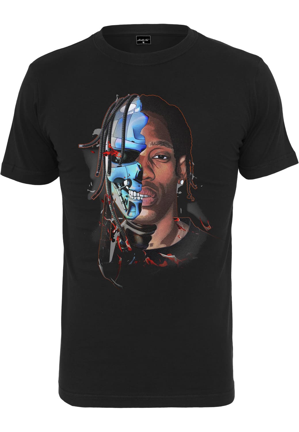 MT1480-00007-0060 T-shirt Half Face nero XXL