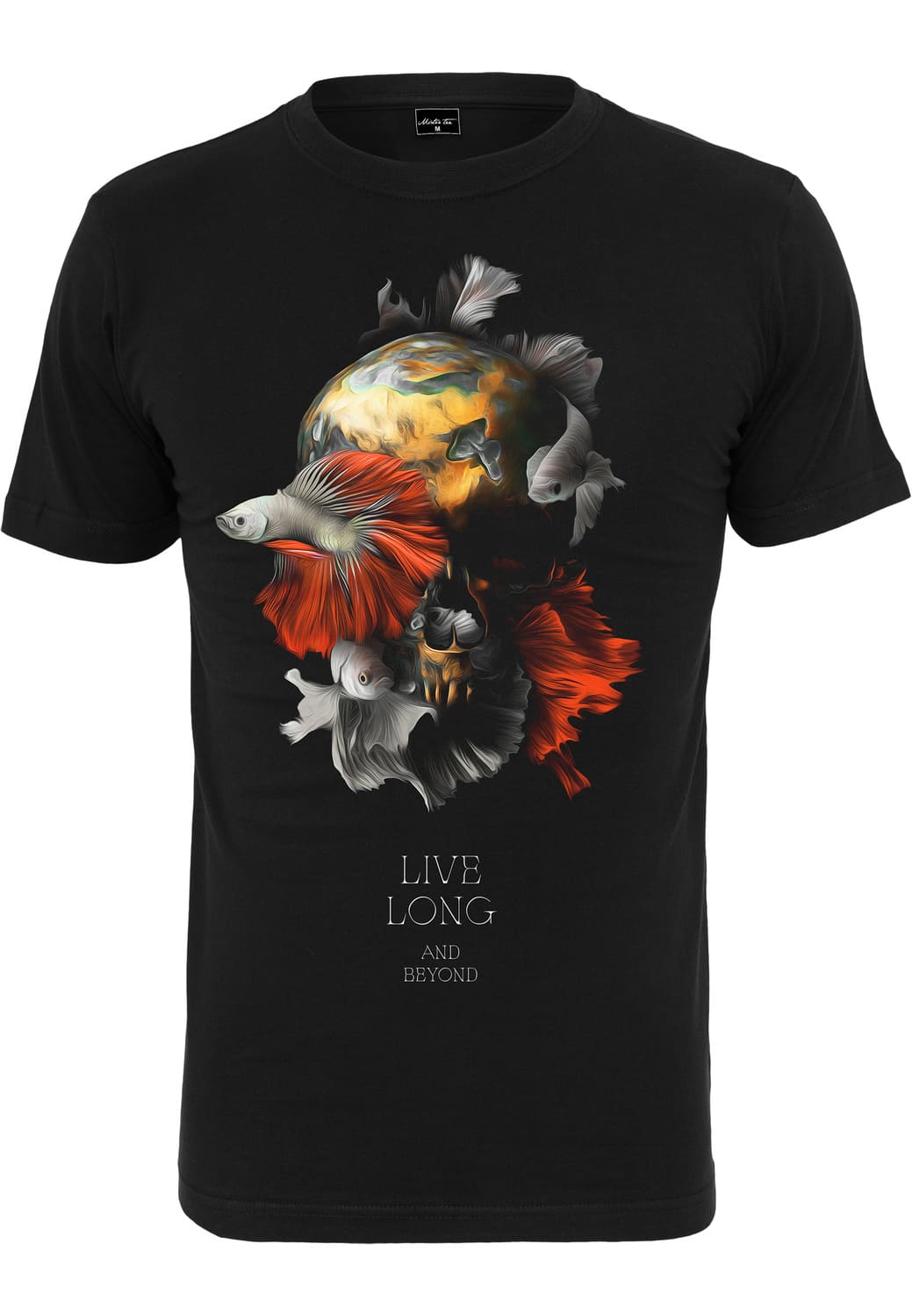MT1666-00007-0060 T-shirt Skull Fish nero XXL