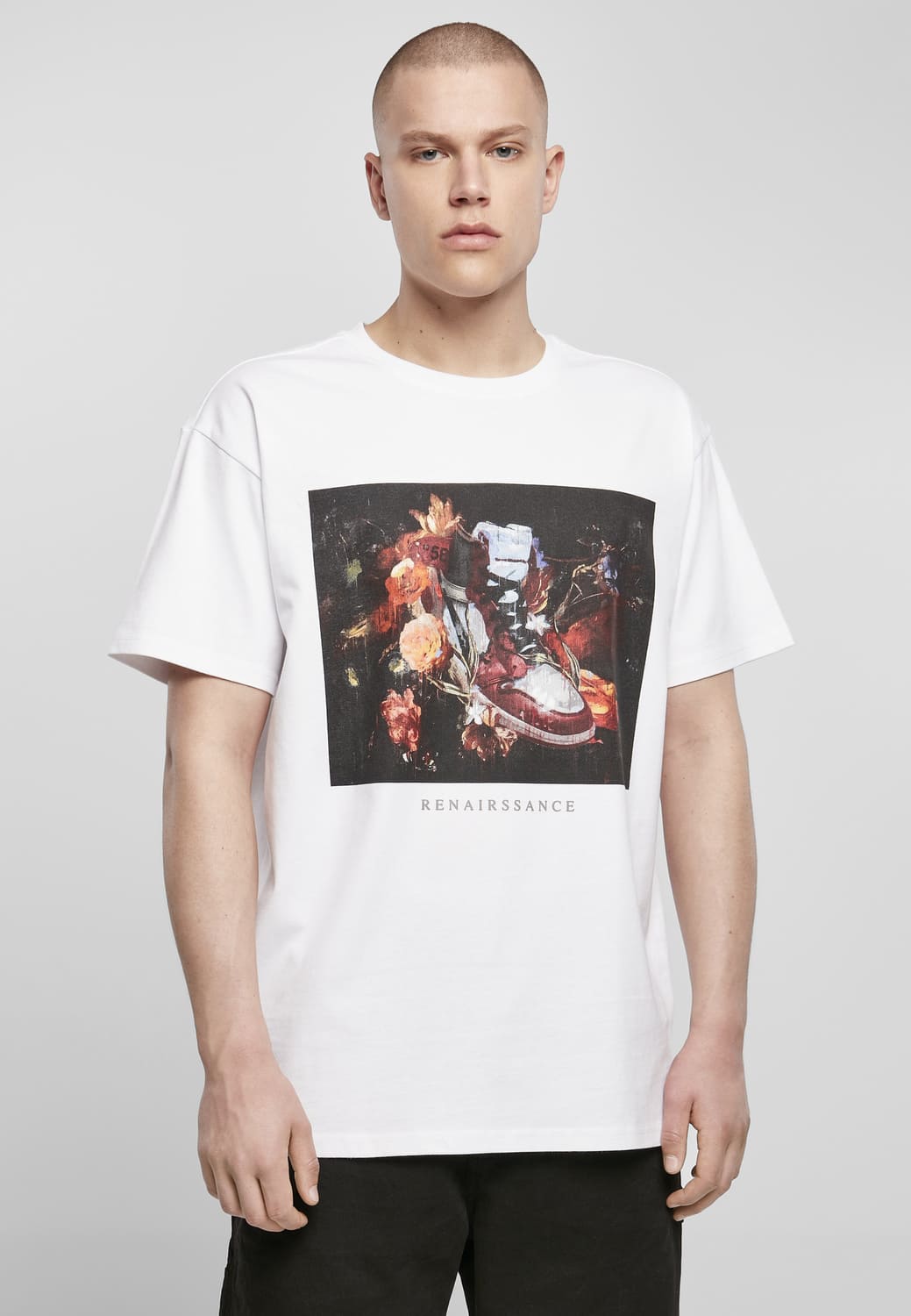 MT1803-00220-0060 T-shirt Renairssance Painting Oversize bianco XXL