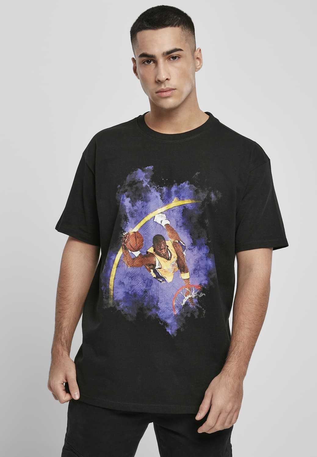 MT1805-00007-0060 Basketball Clouds 2.0 Oversize T-shirt black XXL