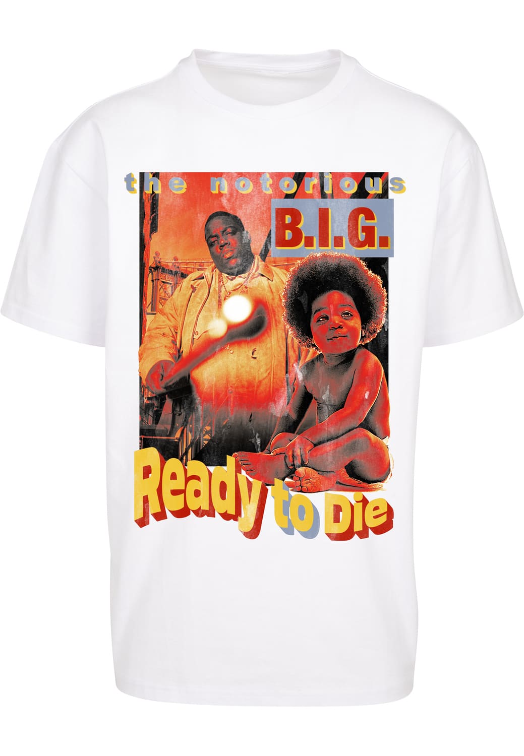 MT1820-00220-0060 Biggie Ready To Die Oversize white XXL t-shirt