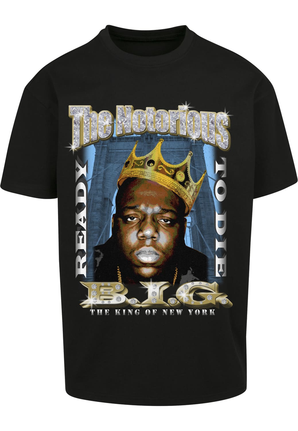 MT1821-00007-0060 T-shirt Biggie Crown Oversize nero XXL