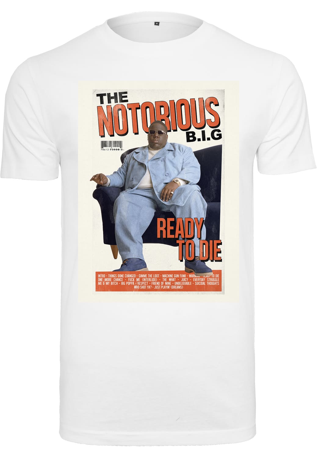MT1822-00220-0060 T-shirt Biggie Magazine Cover bianco XXL