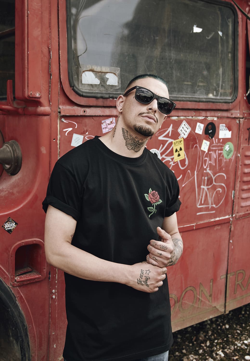 MT557-00007-0060 T-shirt rosa nero XXL