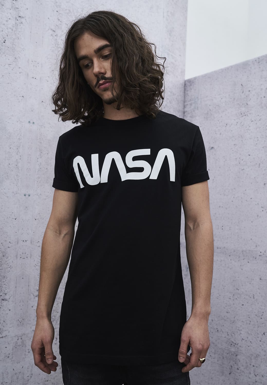 MT626-00007-0060 T-shirt NASA Worm nero XXL