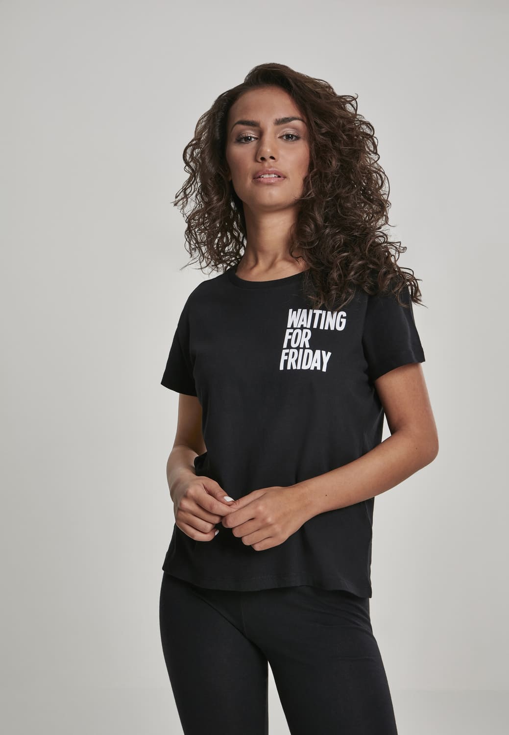 MT735-00007-0060 T-shirt Waiting For Friday Box donna nero XXL