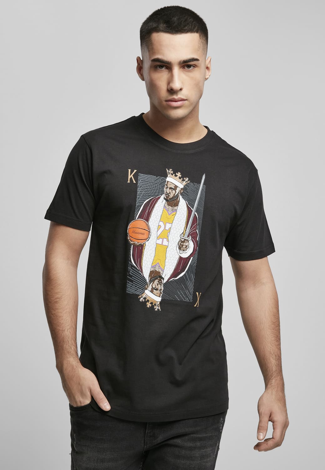 MT842-00007-0060 T-shirt King James LA nero XXL