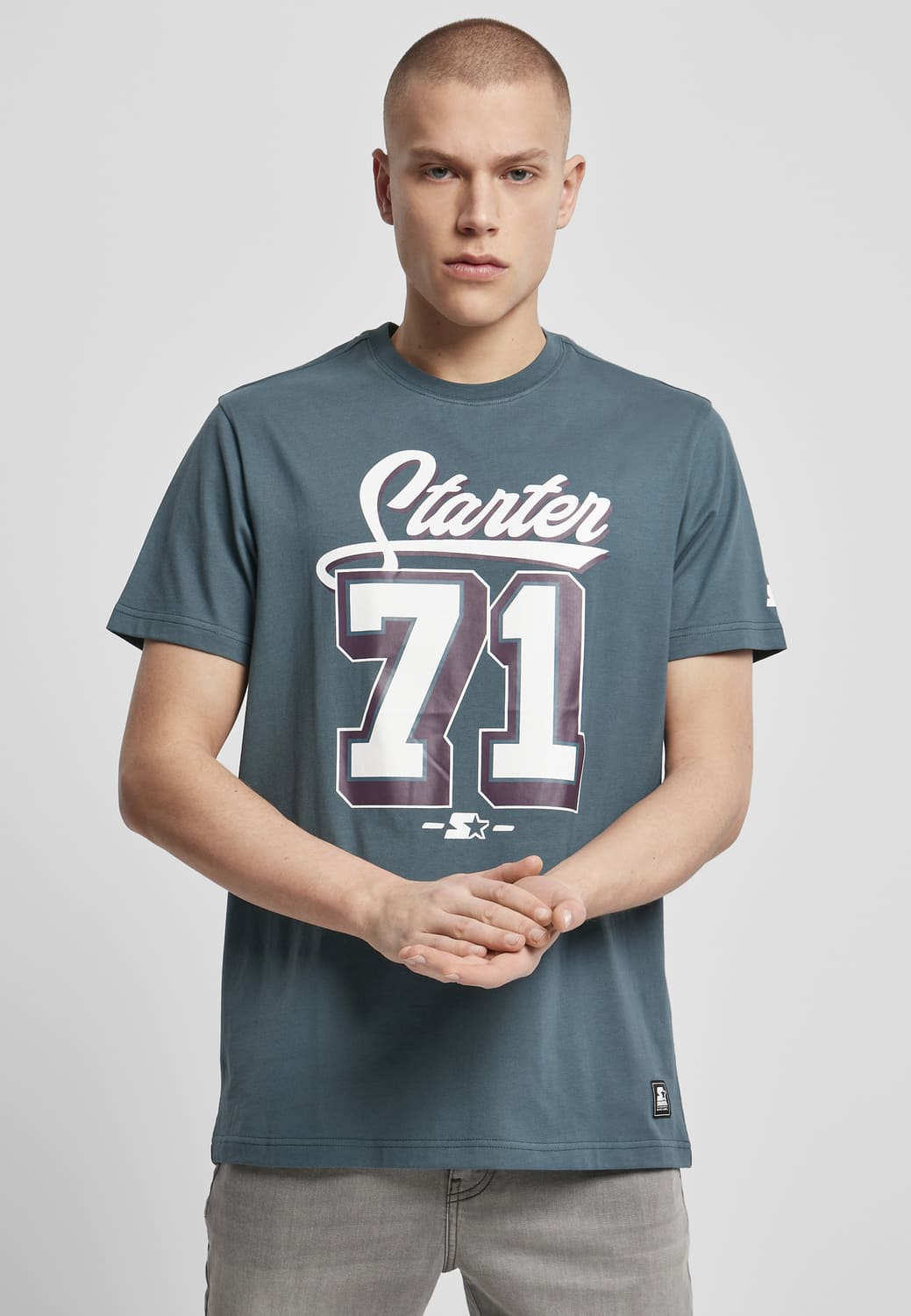 ST174-01143-0058 T-shirt Script Starter verde bluastro XS