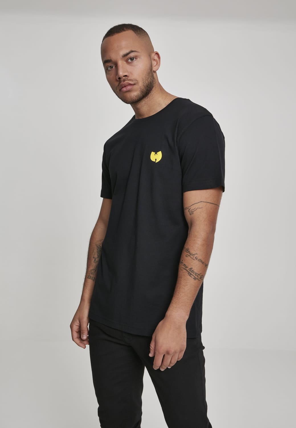 WU021-00007-0060 T-shirt Front-Back Wu-Wear nero XXL