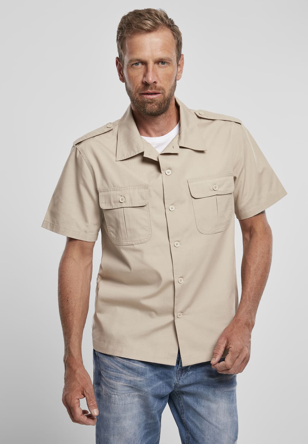 BD4103-00003-0231 Camicia manica corta US Ripstop Brandit beige 7XL