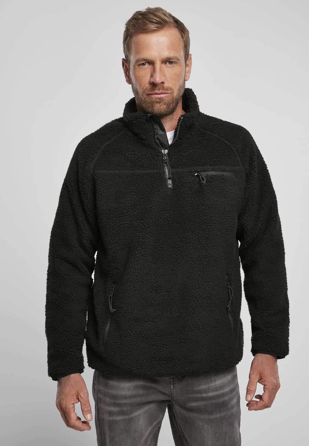 BD5022-00007-0060 Troyer Brandit Teddyfleece Sweater black XXL