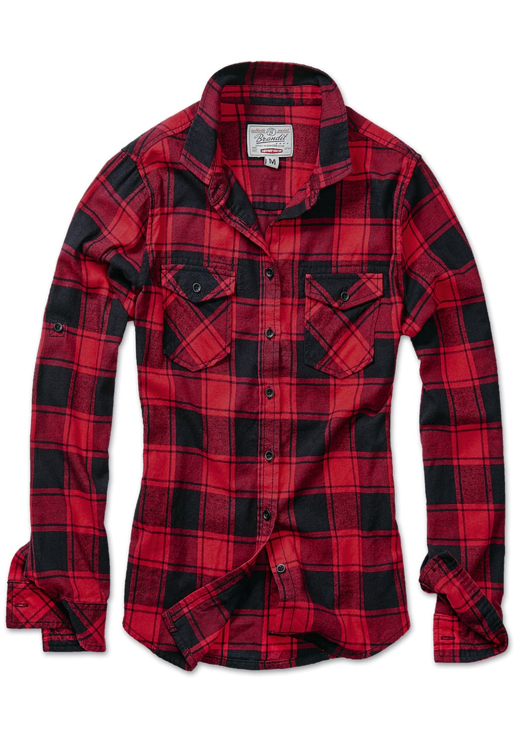 BD9336-00869-0231 Camicia di flanella Amy donna Brandit rosso/nero 7XL