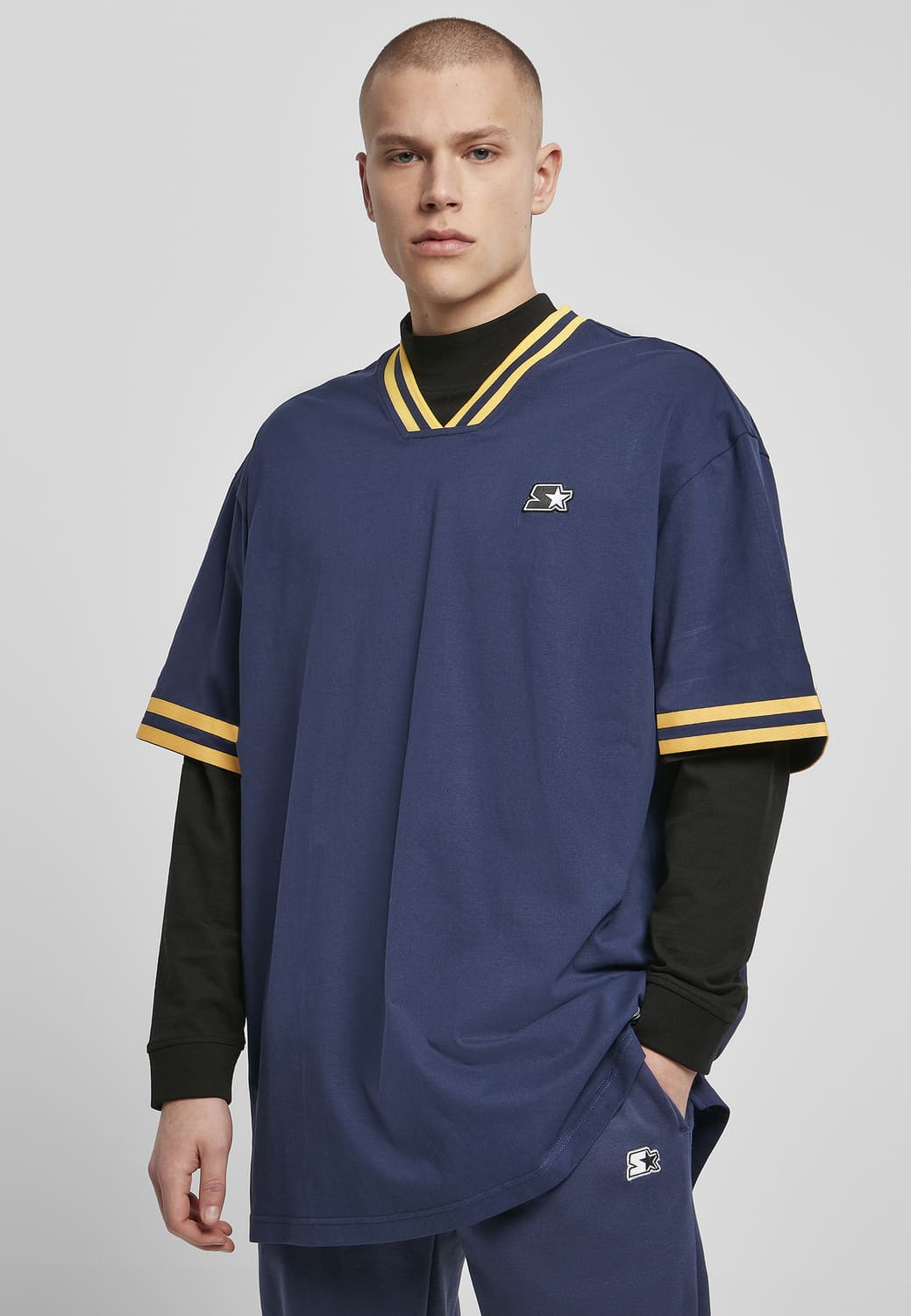ST136-00800-0060 T-shirt srosso marrone Basic Starter blu scuro XXL