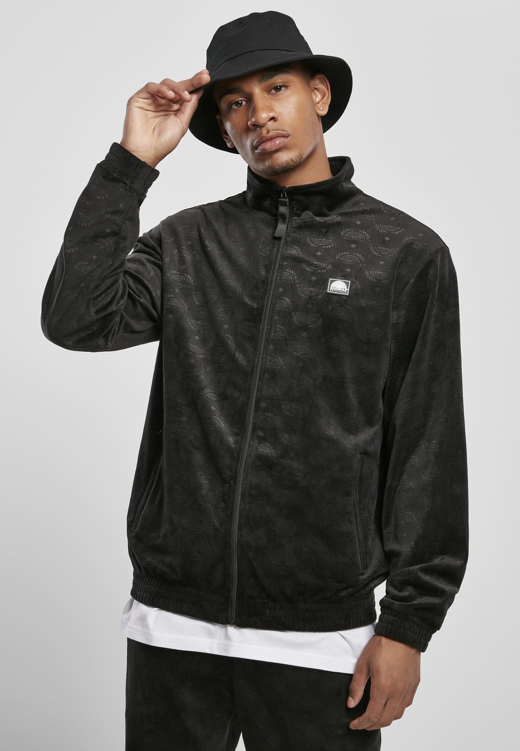 SP048-00007-0060 Giacca AOP Velour Southpole nero XXL