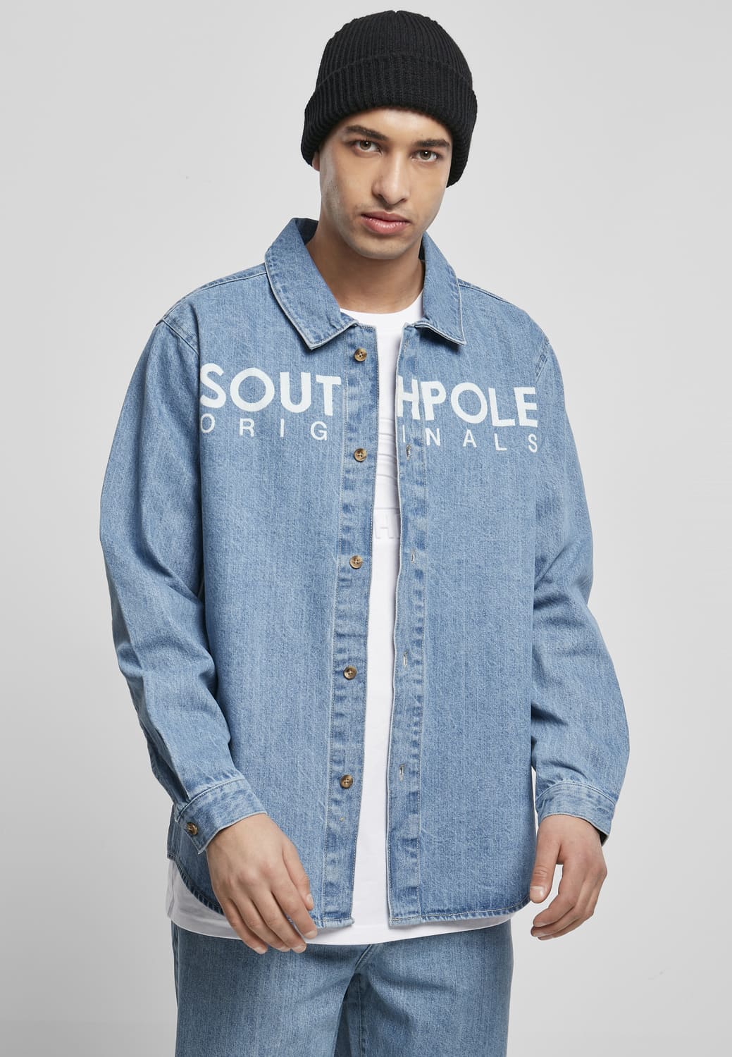 SP127-03053-0060 Camicia denim Southpole retro mid blue XXL