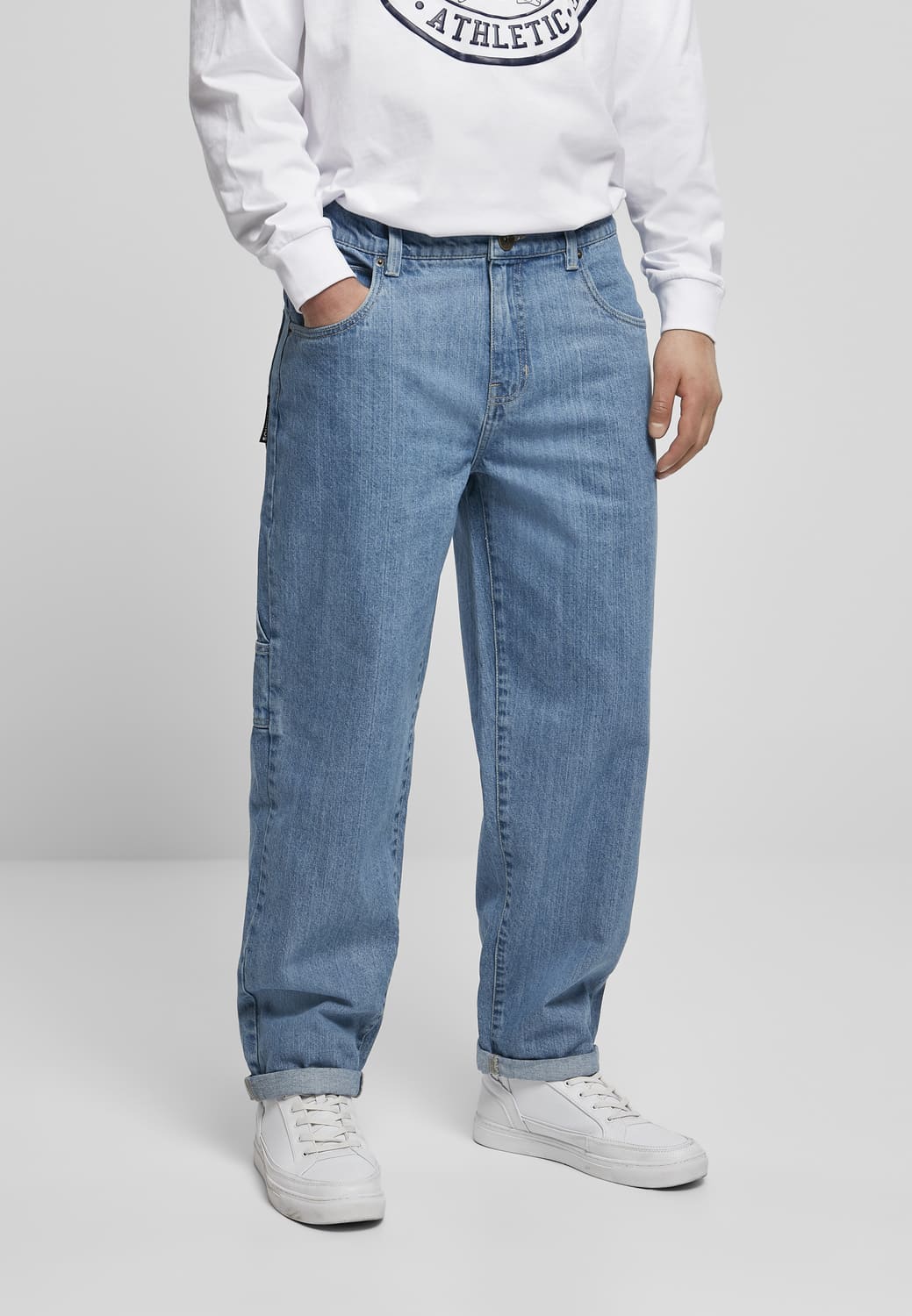 SP128-03053-0012 Jeans Embroidery Southpole retro mid blue 36
