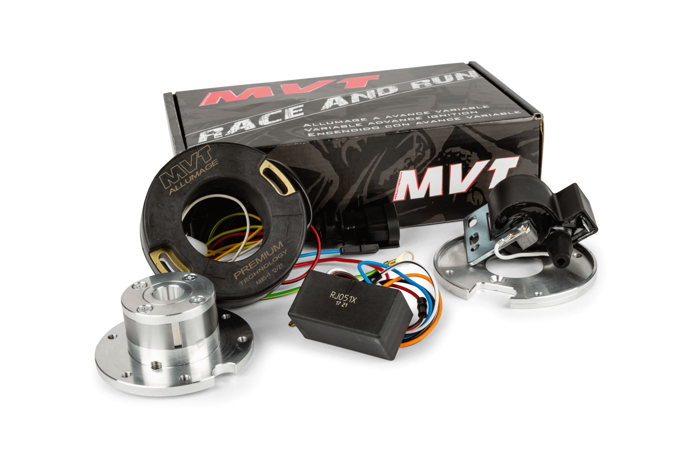 MVT-PREM09 Accensione a Rotore Interno MVT “Premium” con Bobina LED, Piaggio NRG / Gilera Stalker (prima del 2003), COD: MVT-PREM09