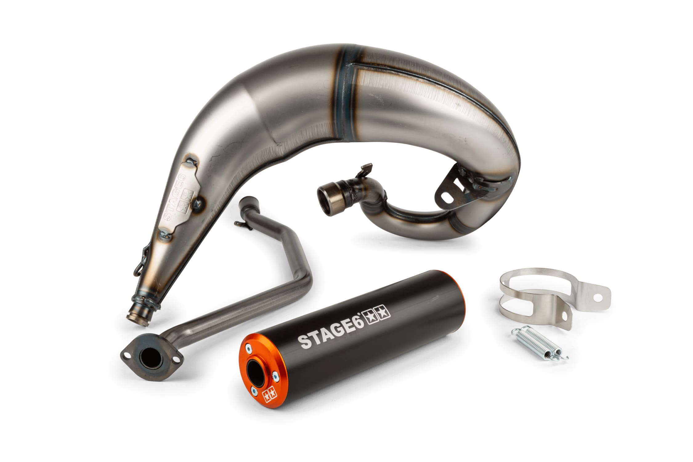 S6-9118835/BO Marmitta Stage6 Streetrace montaggio alto CNC arancione / nero Beta RR 2012 / HM / Vent, COD: S6-9118835/BO